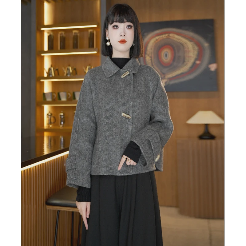 2024年新款大衣女毛呢新款羊毛外套时尚高端洋气
