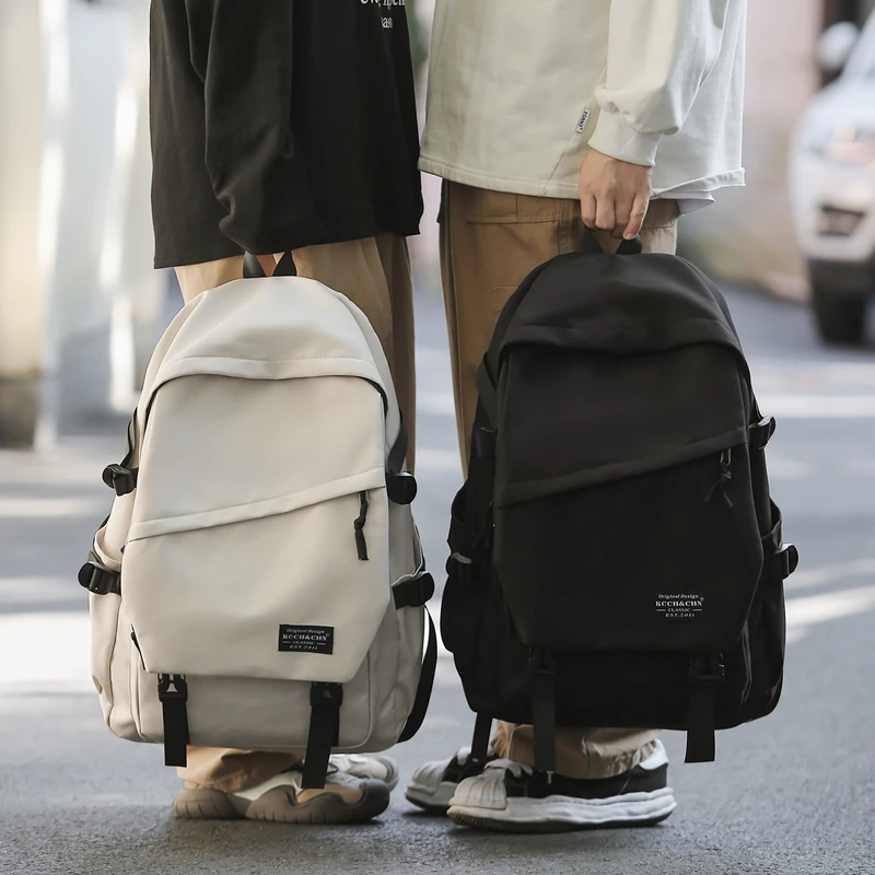 双肩包男士简约百搭大容量电脑旅行背包女初中生高中大学生书包潮
