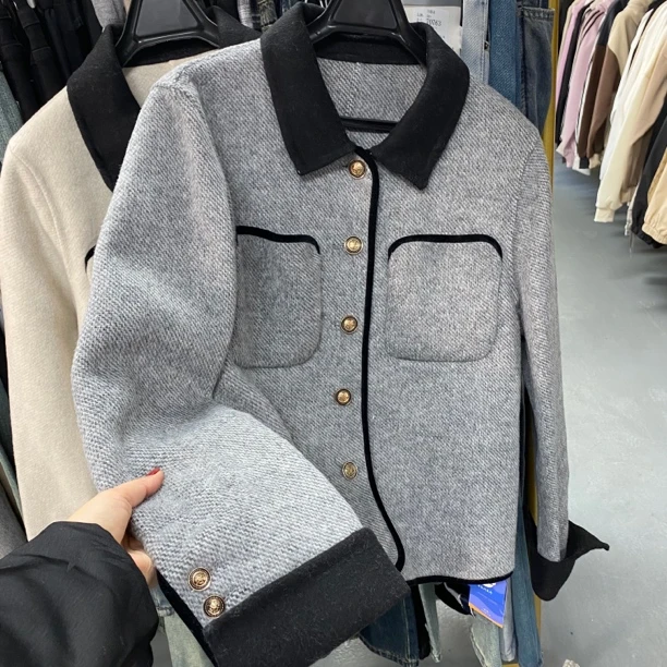 小香风外套女秋冬新款气质短款羊毛大衣金标版本