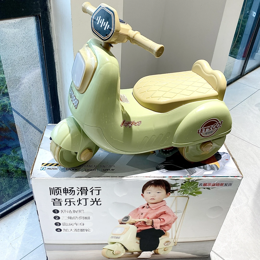 儿童滑行摩托车带音乐灯光1-3岁婴幼儿滑行车《非电动款》-YF