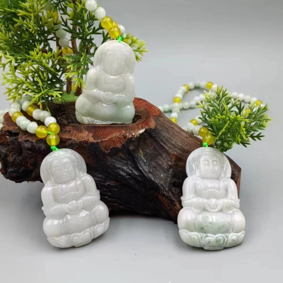 高尚718 翡翠A货 精美观音吊坠多样性发其一