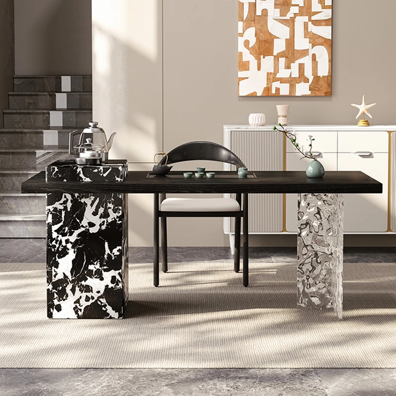 艺初彩客厅阳台简约轻奢茶几新中式全自动家用实木定制补差价专拍