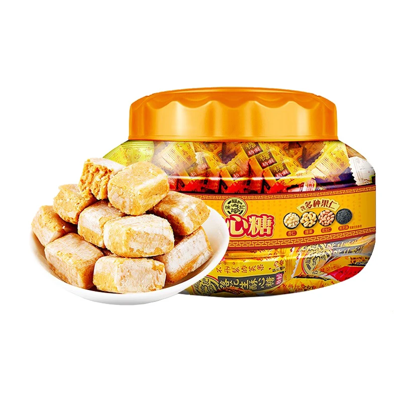 【小时候怀旧零食】 徐福记酥心糖桶装600g混合口味罐装酥糖果