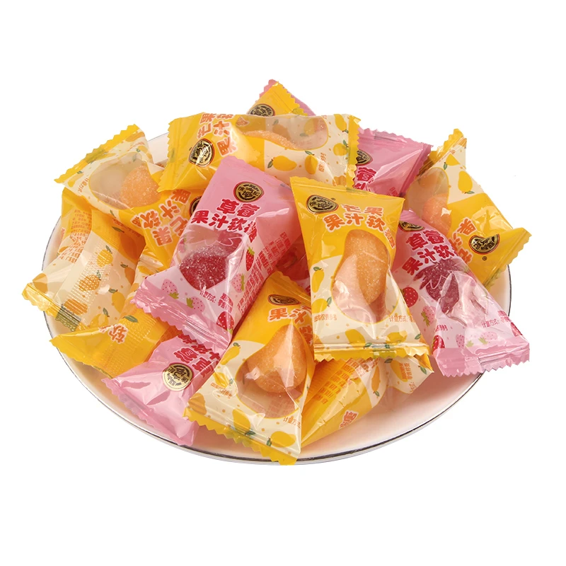 徐福记果汁软糖250g橡皮糖草莓芒果水果味儿童休闲零食品散装DJMS