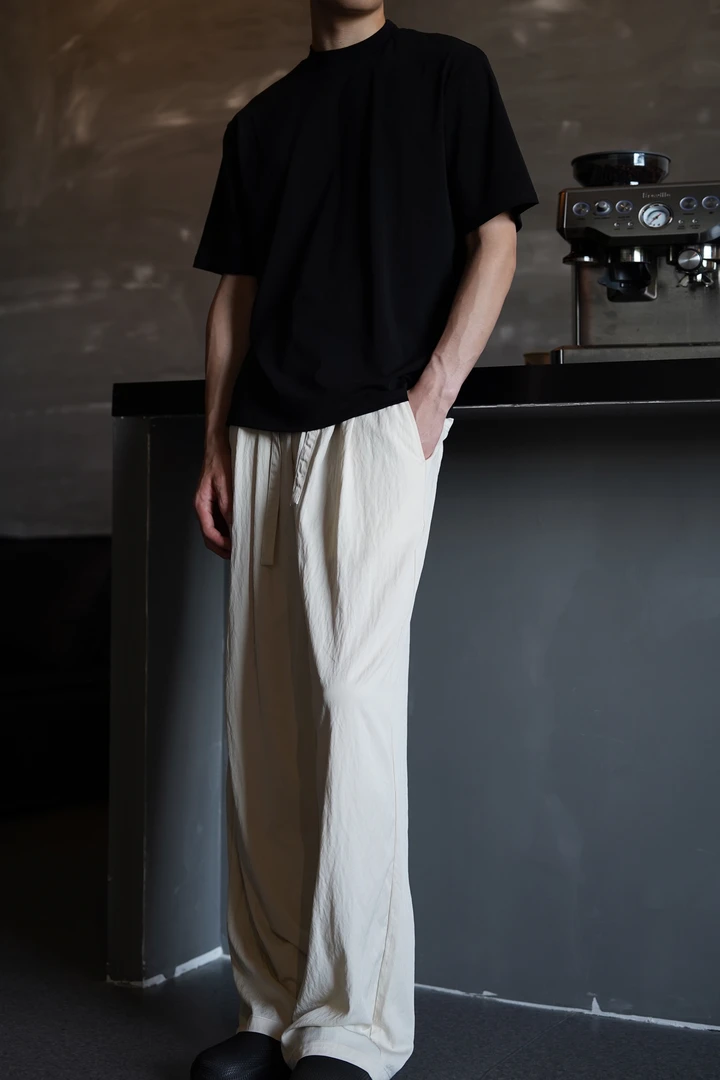 AIXKOM｜｜高腰简约垂感山本休闲裤褶皱设计慵懒宽松轻奢时尚百搭