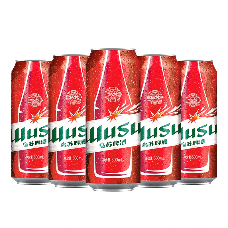 夺命大乌苏啤酒500ml*5新疆大红乌苏楼兰高浓度易拉罐装