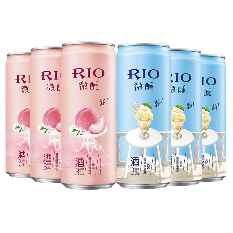 RIO锐澳预调鸡尾酒微醺小美好限定系列白桃香草冰淇淋330ml*6