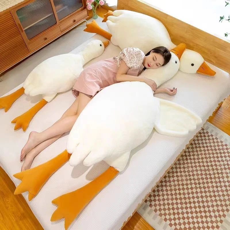 130cm网红大白鹅毛绒玩具抱枕趴睡枕公仔玩偶枕头床上白鹅抱枕