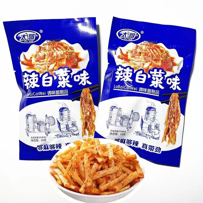 太哥辣大白菜味辣条20g零食调味面制品儿时经典校园超市零食小吃