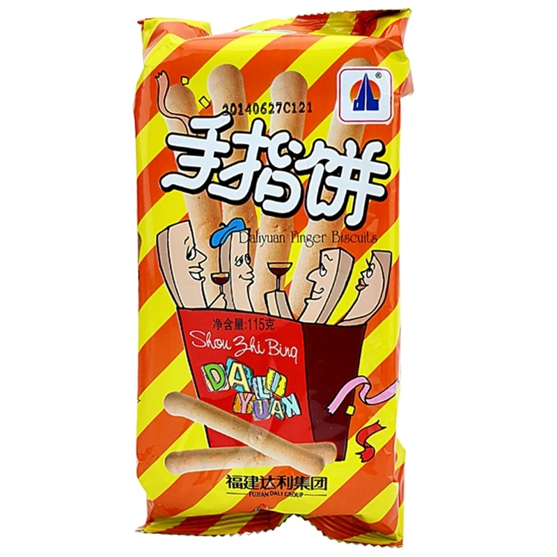 熊字饼干手指饼干115g香酥脆甜儿童棒棒饼干好吃的香脆饼干