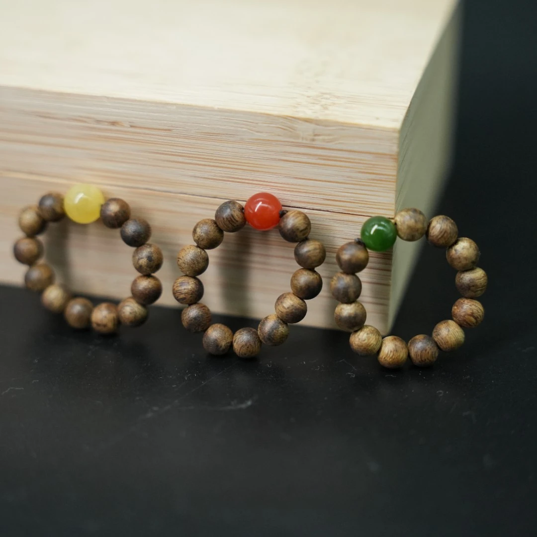 海南树心油高油脂绿棋楠沉香戒指多样性发货发其一【琼姐力荐】