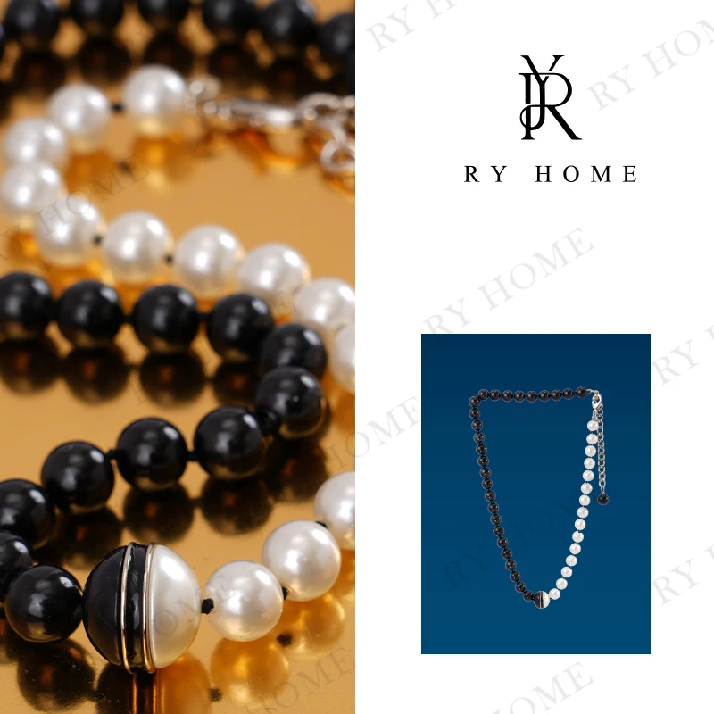 铜合金项链 【老贾私服】黑白拼接项链24A1254