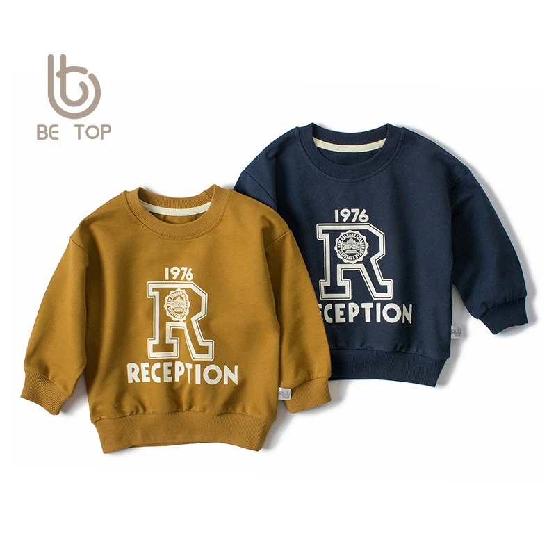 新款be top品牌童装批发字母印花秋季新款儿童卫衣套头衫宝宝衣服