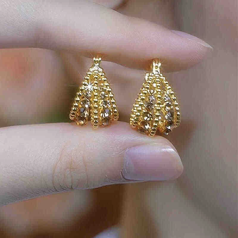 铜合金耳饰 法式镂空几何图形耳环轻奢高级感时尚气质精致耳饰女