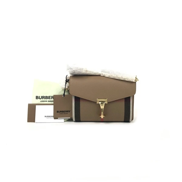 未使用 BURBERRY/博柏利 时尚经典奢侈格纹单肩包斜挎雅丹风