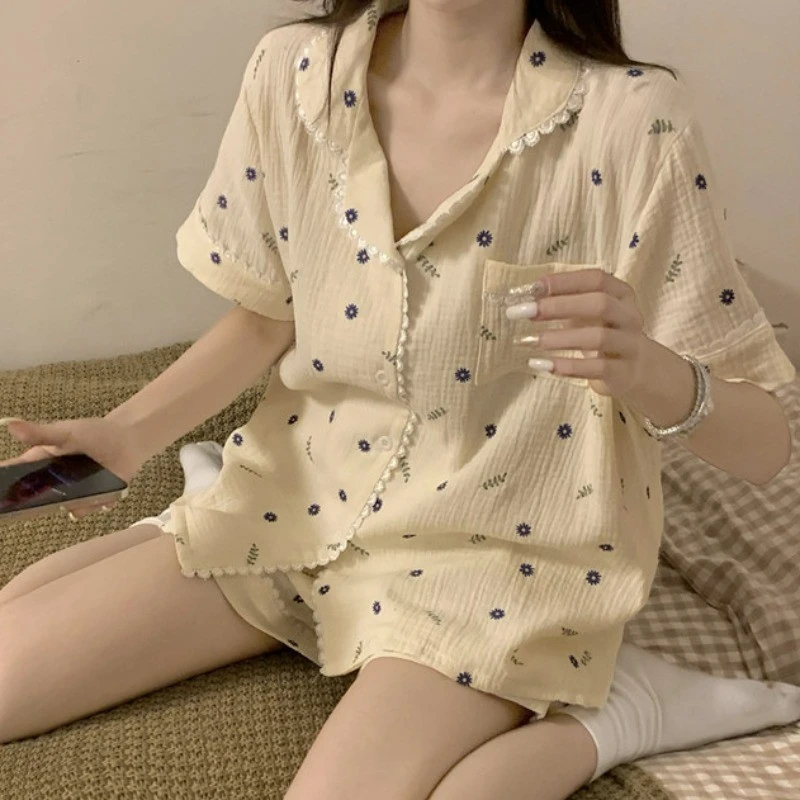 睡衣女新款ins风网红夏季韩版高级感时尚女学生可外穿套装家居服
