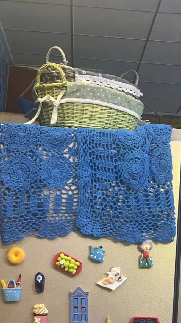 怡然家居馆手工钩针钩花沙发巾棉线编织镂空布艺桌布北欧茶几盖巾