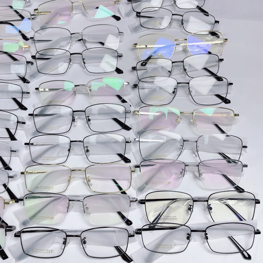 男士男款商务18K眼镜IP电镀全框半框钛架活动款眼镜架方框时尚