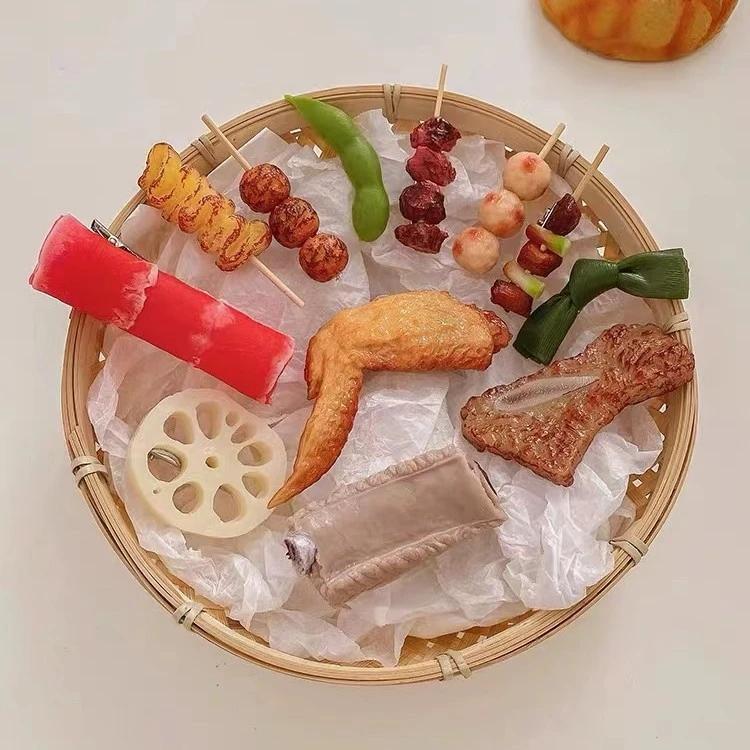清炖排骨发夹仿真头饰搞怪个性创意毛豆烤串边夹发卡网红夹子