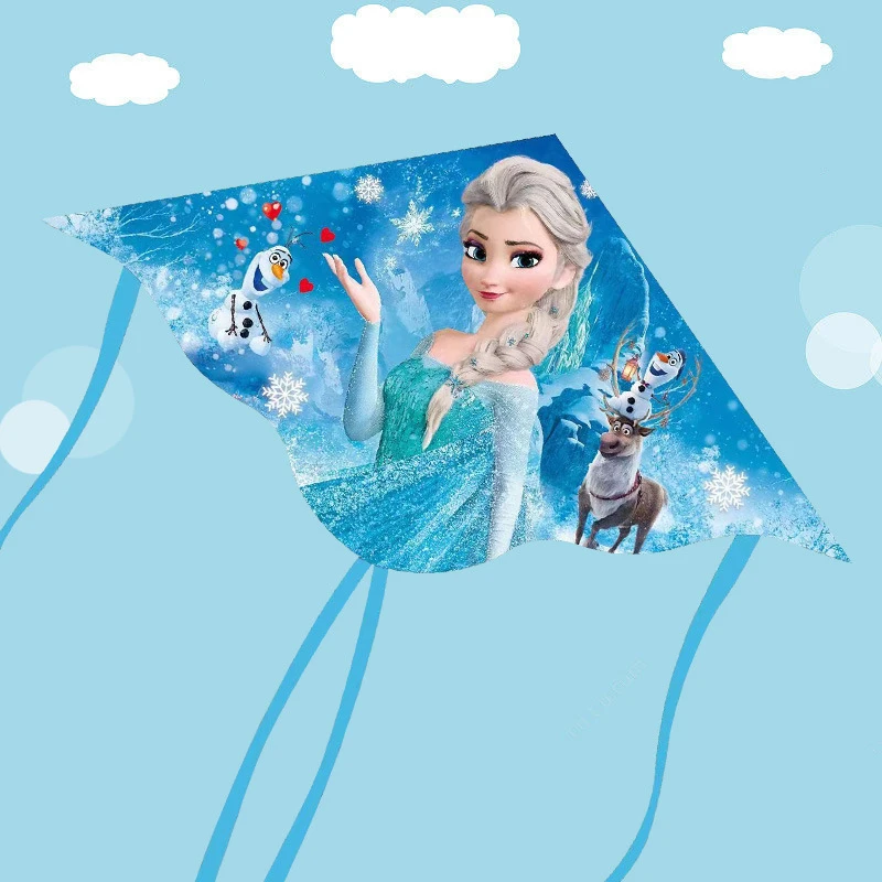 爱莎艾莎公主风筝儿童线盘带线2024年新款网红微风易飞小孩专用