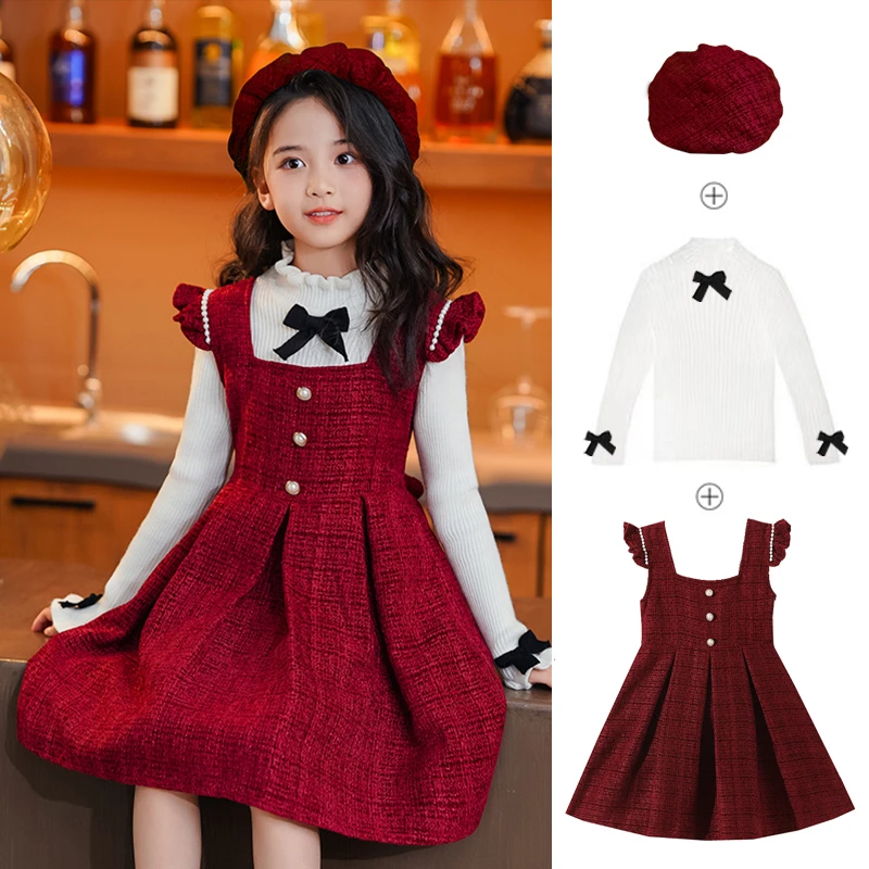 sscA321女童套装秋季韩版洋气儿童装百搭女宝连衣裙长袖公主裙子