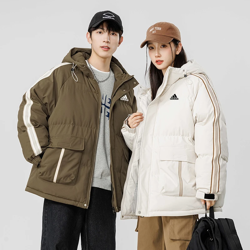 三叶草阿迪/达‍斯棉服男加厚冬季棉衣男士防风保暖棉袄情侣外套女