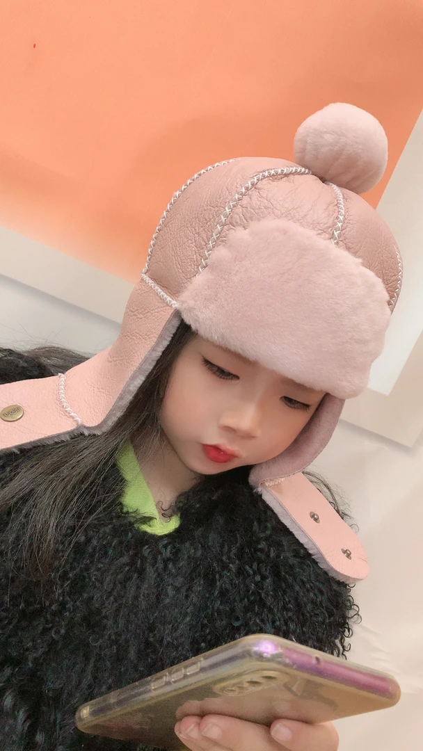 冬季宝宝帽子男女儿童帽羊毛一体帽防护面罩护耳套头防风保暖帽子