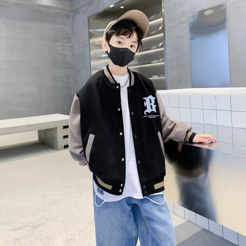 童装男童春装棒球服外套2024新款中大童春秋款炸街上衣儿童衣服潮