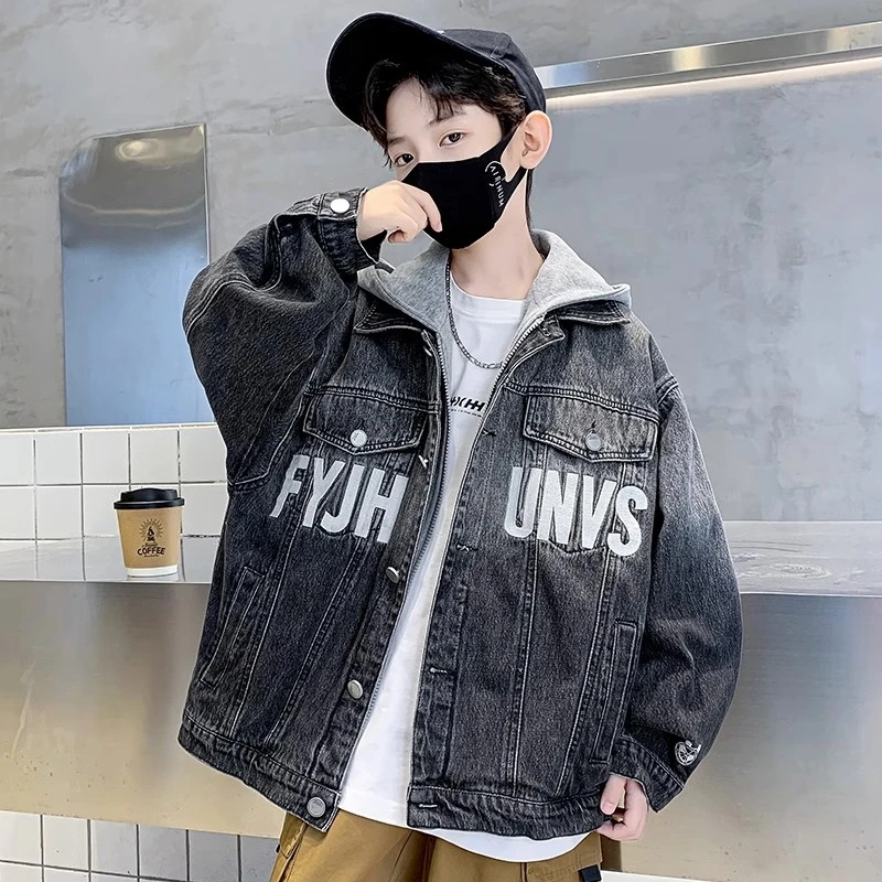 儿童装男童秋装外套春秋款2023新款牛仔中大童秋季衣服男孩洋气潮