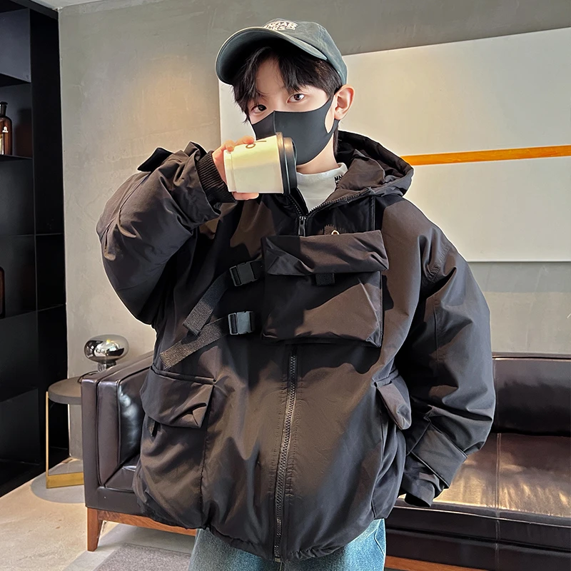 儿童装男童冬装加厚时尚棉服2023新款中大童棉衣冬季冲锋衣外套潮