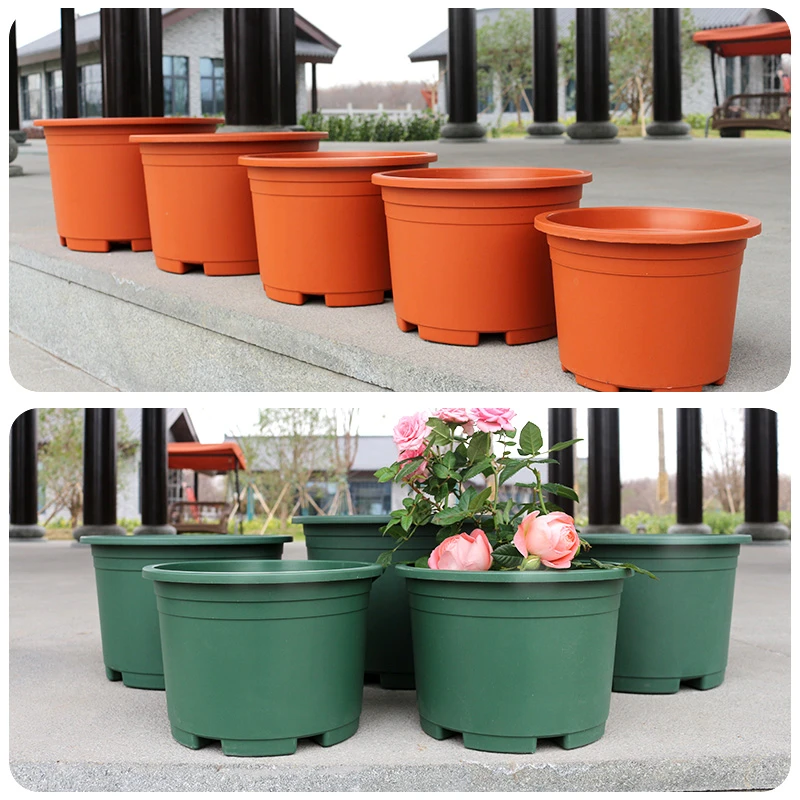 塑料矮胖加仑花盆绿萝月季多肉大口径树脂阳台家用加厚小加仑盆