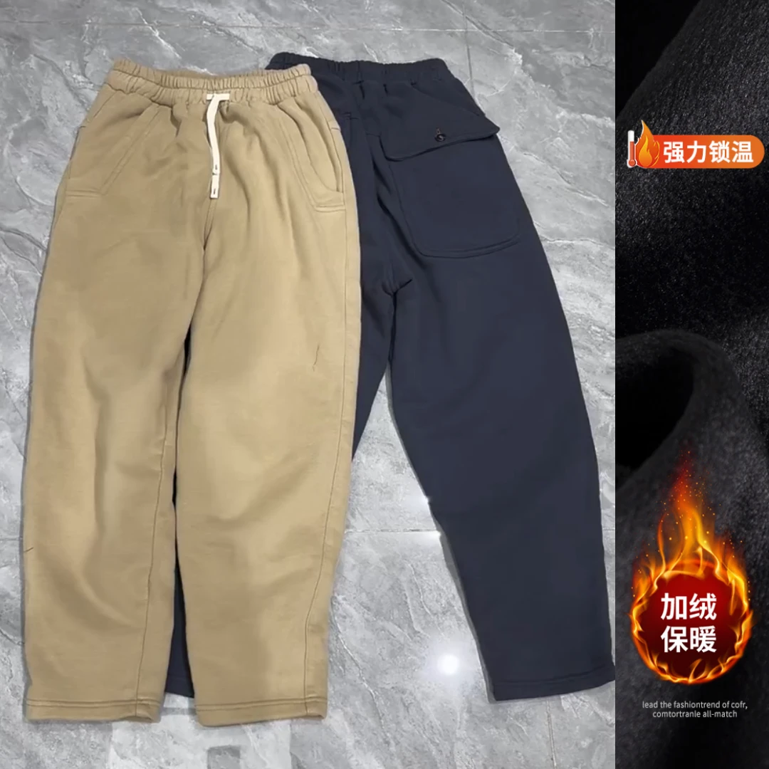 景倩妮今年流行百搭休闲卫裤女2025年秋冬新款加绒高腰显瘦哈伦裤