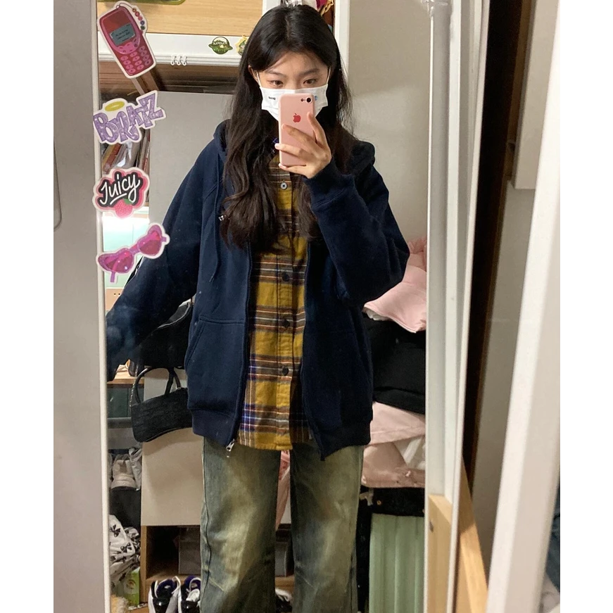 加厚加绒外套女秋冬季奥粒绒棉服初冬连帽卫衣2024新款爆款羊羔毛