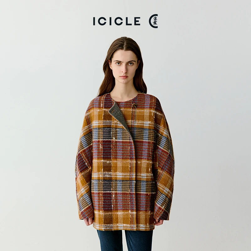 【琥珀流光】【AIR COAT】ICICLE之禾女装羊毛羊驼混纺双面呢大衣1171