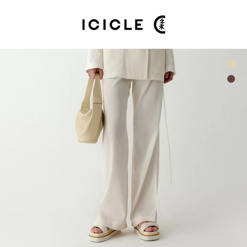 【售罄】ICICLE之禾女装夏季荔枝纹牛皮革小号宽肩带叶子霍伯包