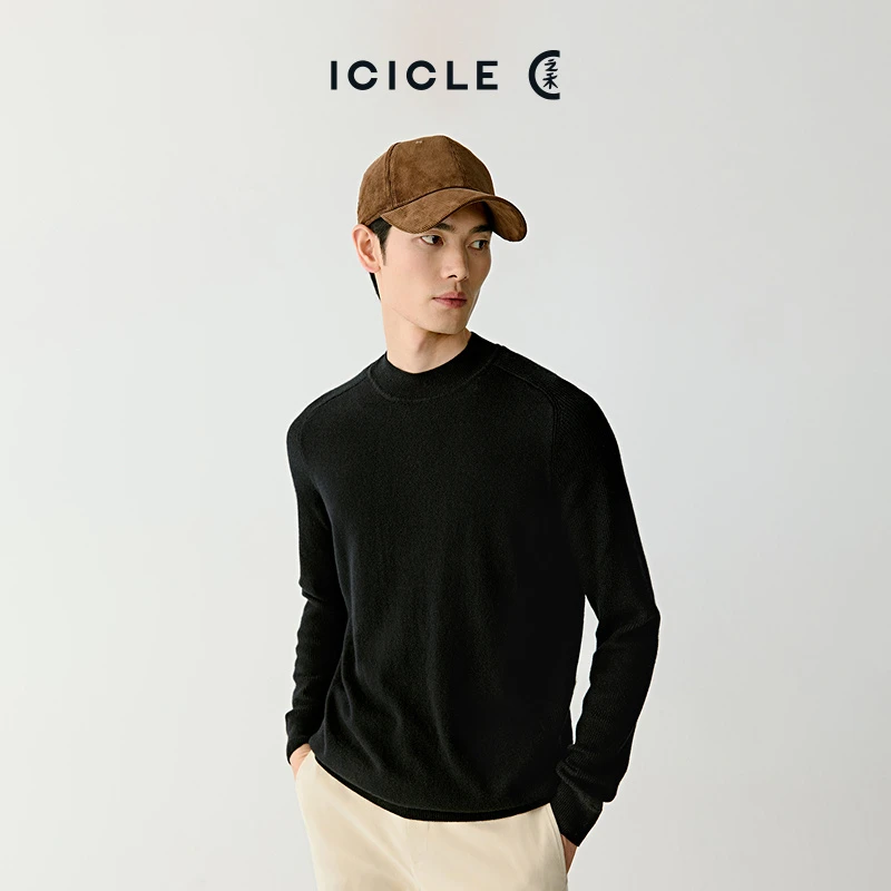 ICICLE之禾男装羊绒圆领套头针织衫0288