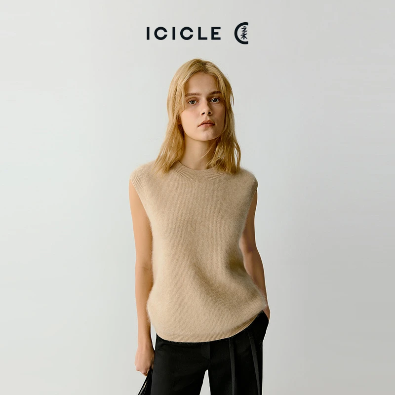 【不染色系列】ICICLE之禾女装原色系高级感羊绒套头针织衫1833