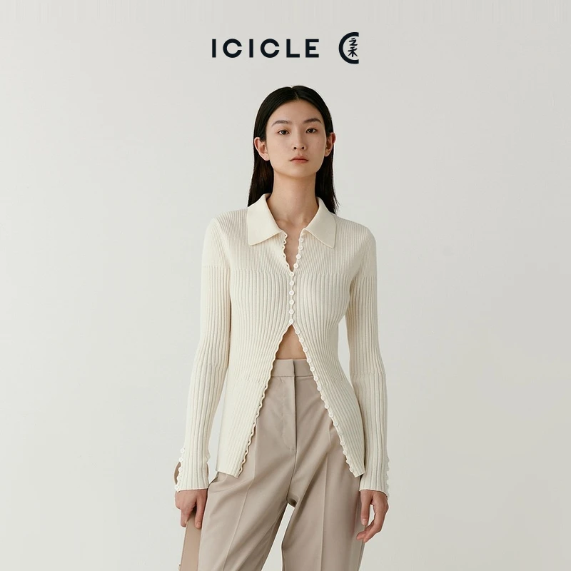 ICICLE之禾女装棉羊毛长袖开衫