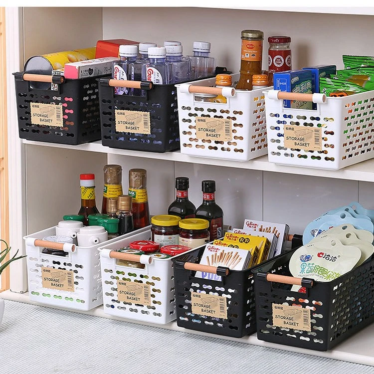 收纳筐日式镂空收纳篮整理筐浴室桌面化妆品厨房玩具pp收纳盒