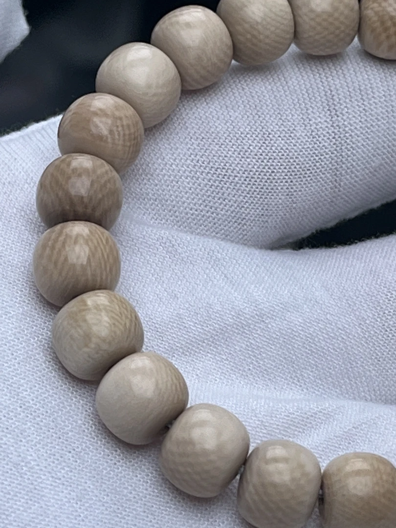 猛犸牙 8*9老型咖料手串 色泽饱满圆润