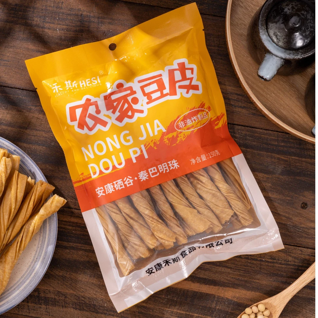 农家豆腐皮拍1发3无盐非油炸干豆皮150g
