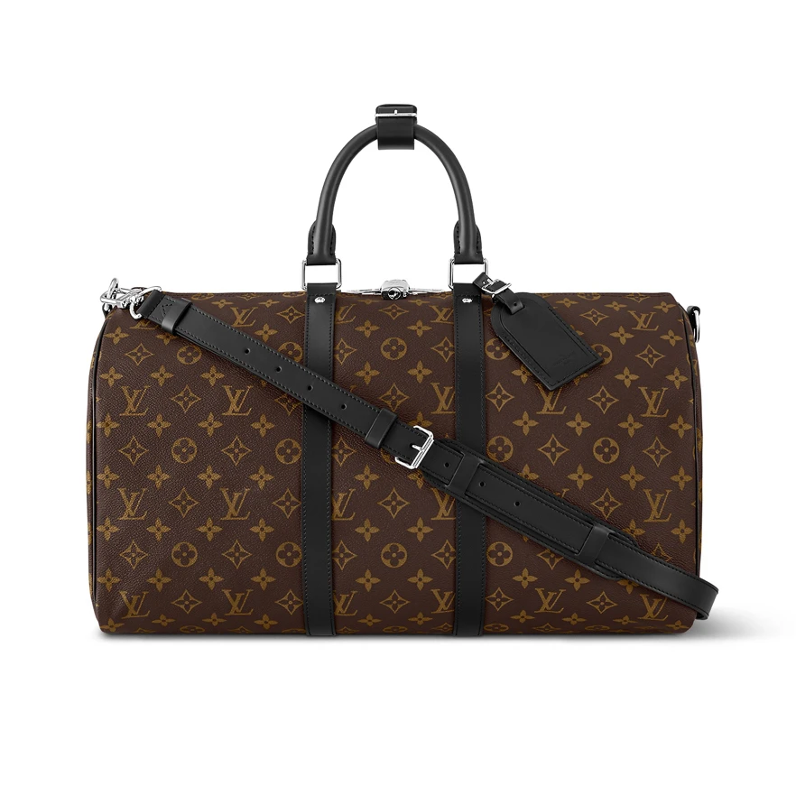 99新 LV 98新LV棕色老花Keepall 45男士7923旅行袋行李袋
