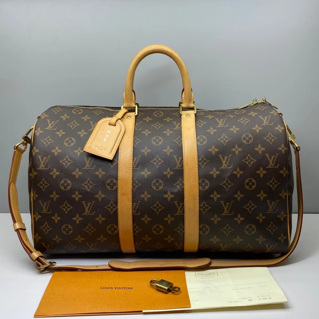 95新LV植鞣革keepall 45旅行袋2695行李袋 尺