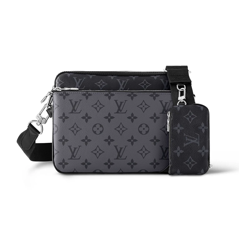 99新 LouisVuitton/路易威登 黑武士Trio三合一6834邮差包斜挎包