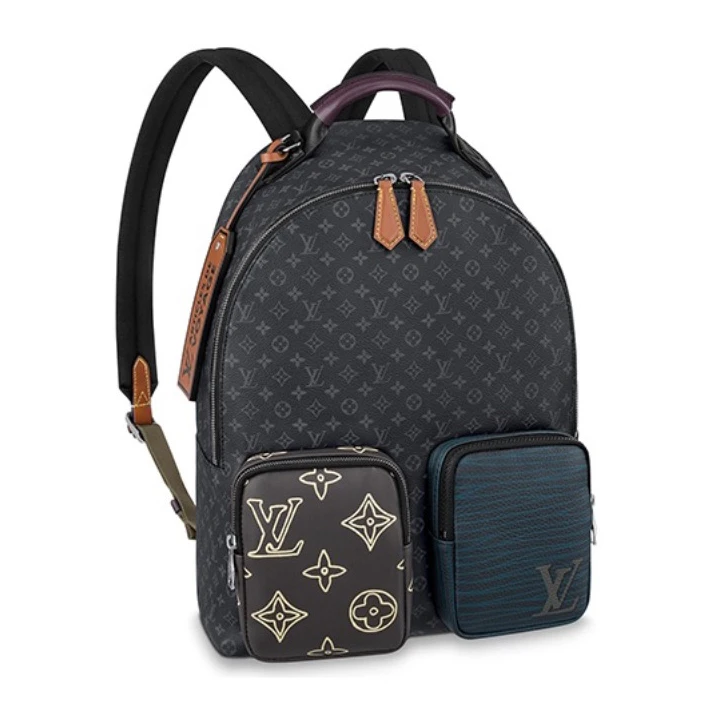 99新 LouisVuitton/路易威登 限量版Multipocket拼色8778男双肩包