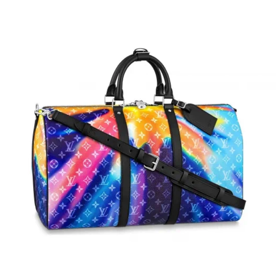 95新 LV 97新LV限量款keepall 50行李袋9283旅行袋斜挎包