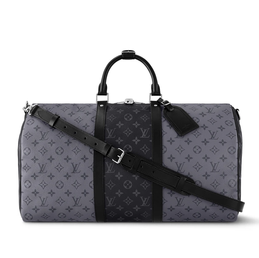 99新 LV 98新LV黑武士1875老花keepall 50行李袋旅行袋