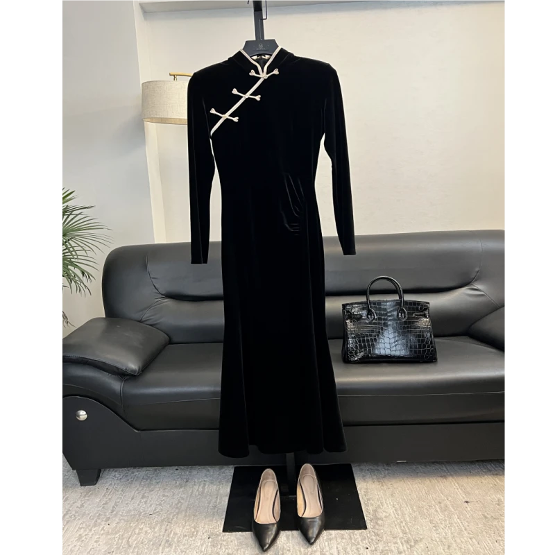 【丽江南】设计师款女装新中式工艺旗袍新款百搭高级时尚连衣裙女