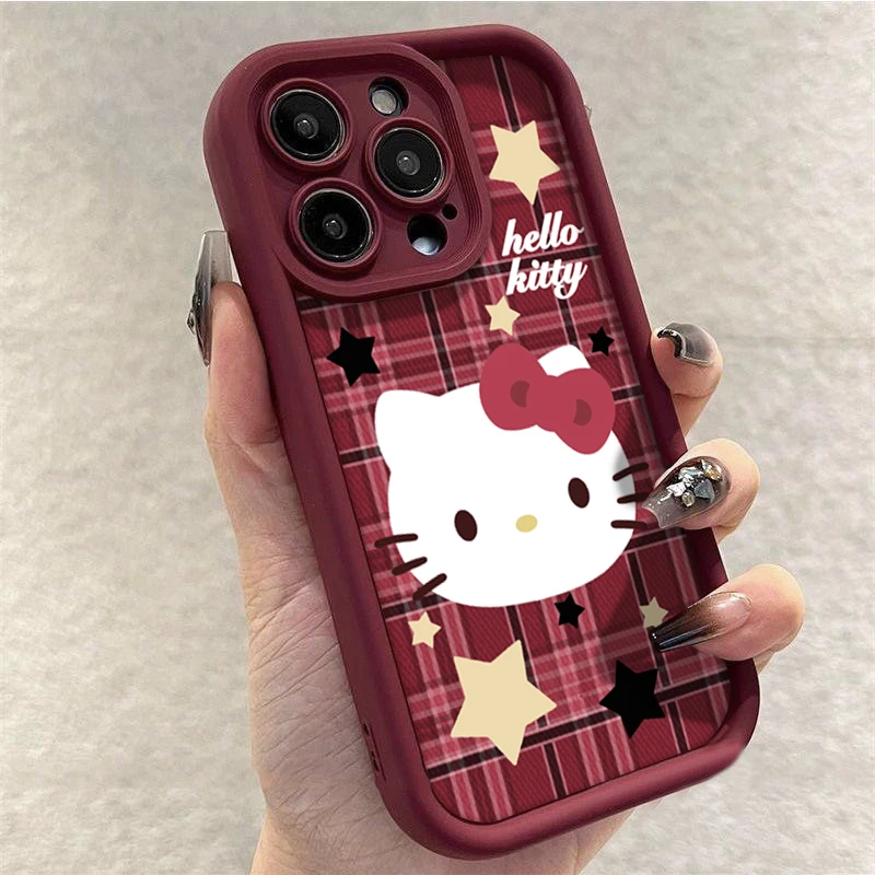 红格凯蒂iphone13/14苹果11/12promax手机壳x/xs硅胶xr套15plus软