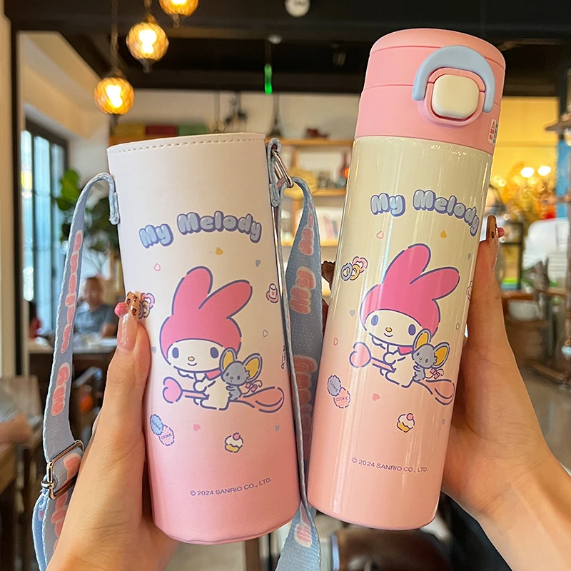 三丽鸥双饮保温杯带杯套儿童水杯子网红爆款2025系列学生吸管杯女